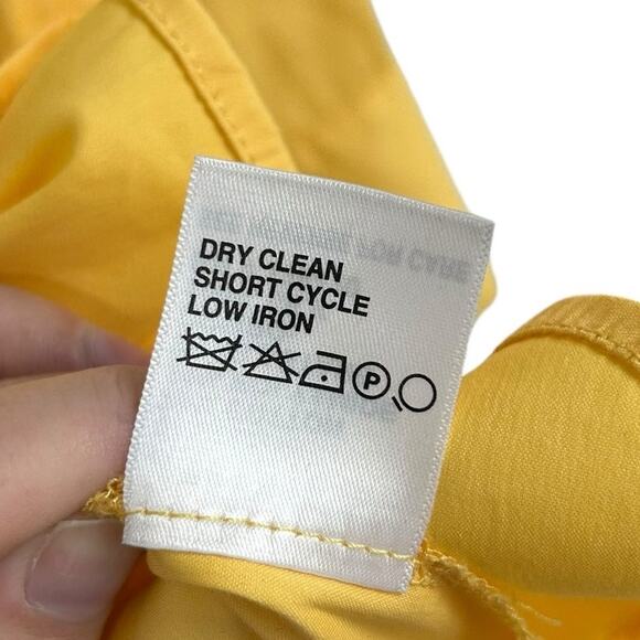 Per Se by Carlisle Yellow Front Pocket Snap Button Up Shirt Womens 6 - Picture 5 of 6